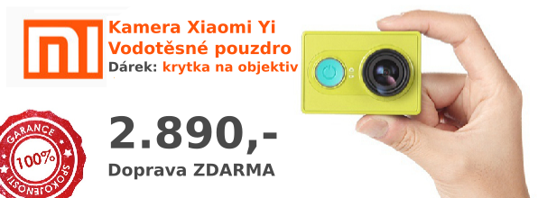 Xiaomi Yi s vodotěsným pouzdrem a ZDARMA krytka + doprava