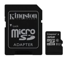 Paměťová karta Kingston microSDHC 32GB UHS-I + adaptér SDC10G2/32GB