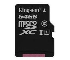 Paměťová karta Kingston microSDXC 64GB UHS-I + adaptér SDC10G2/64GB